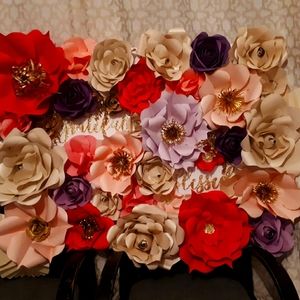 Beautiful paper flower wall sets